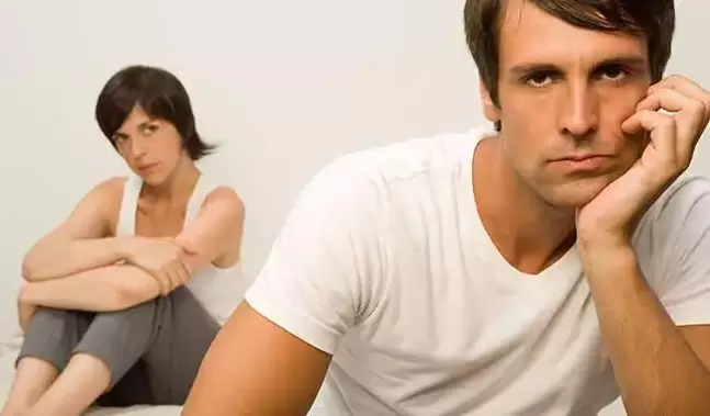 The man suffers from reduced potency and is incapable of intimacy